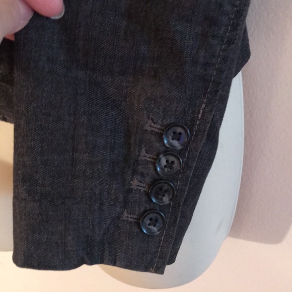 BANANA REPUBLIC DARK DENIM BLAZER JACKET - PETITE 6 - Picture 4 of 7